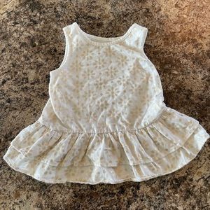 Genuine Kids from Oshkosh. 3T cream and gold tank top.